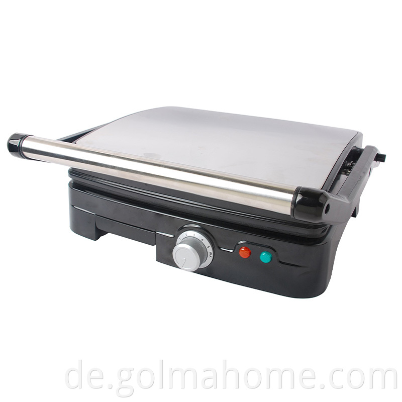 ANBO Edelstahlabdeckung Elektrische Grillsandwichpresse Kontakt Grill Panini Maker